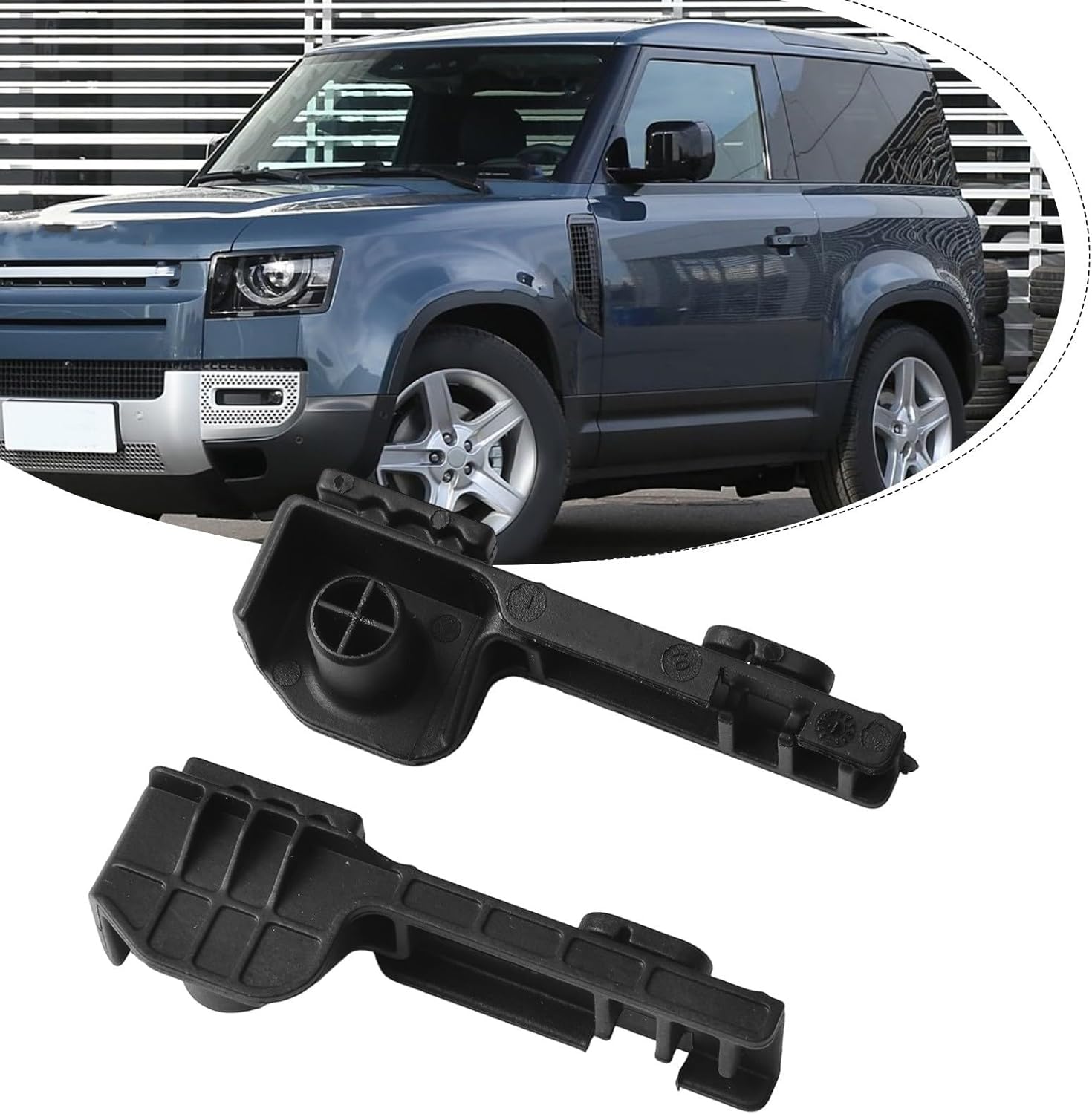 Roof Air Deflector Kit, 2-Piece Plastic Pair for Land Rover Defender L663 for LR137034 Direct Replacement