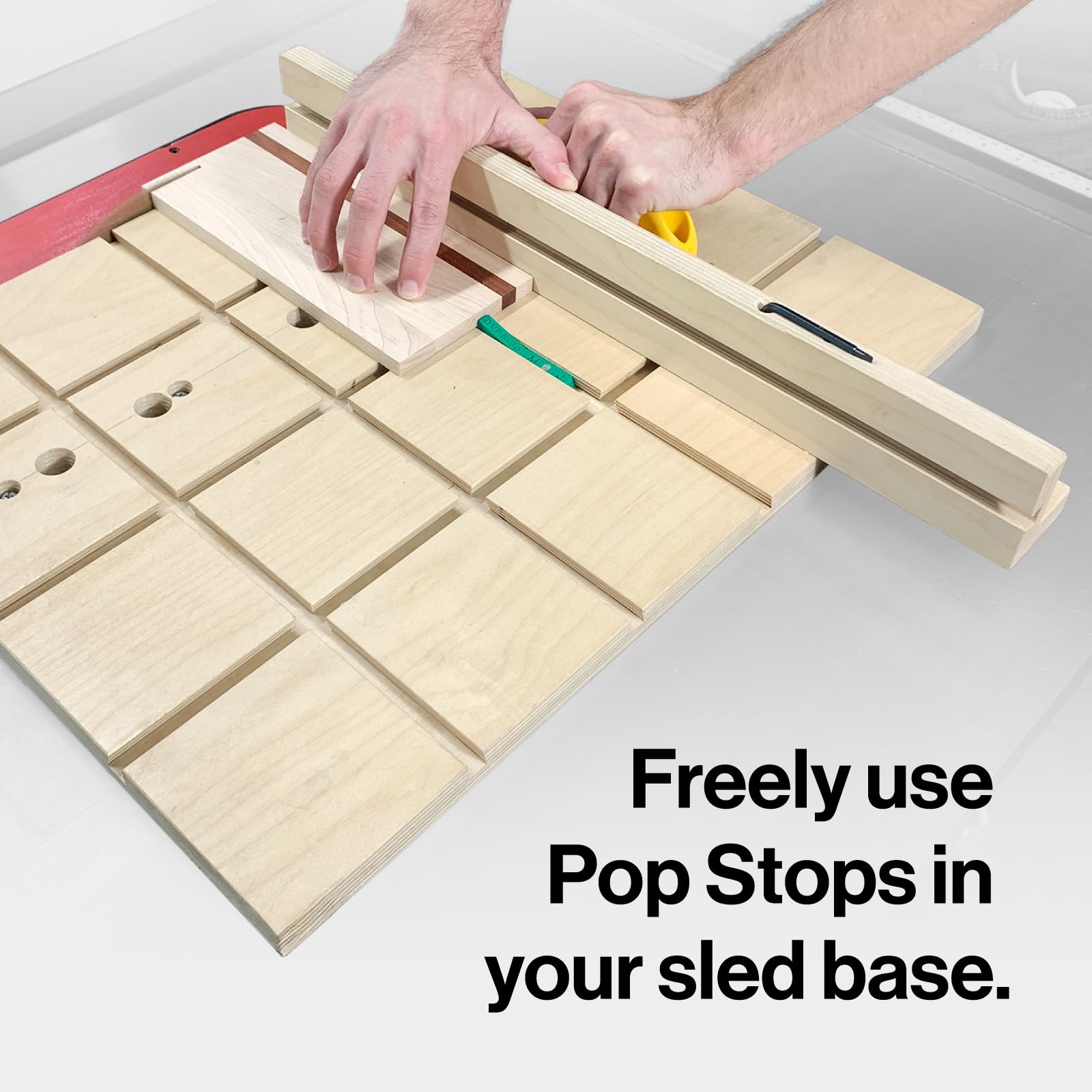 MICROJIG MatchFit Pop Stop (6-Pack) - Innovative Dovetail Track Stops for Versatile Woodworking - Image 3