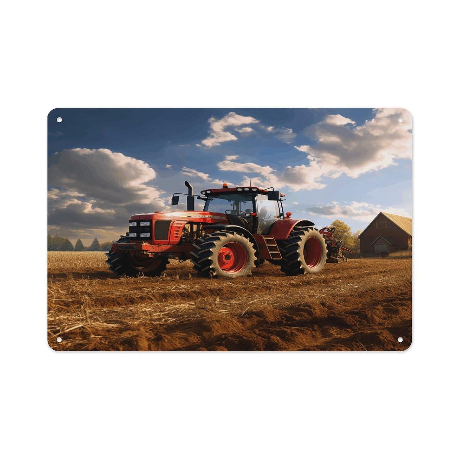 VstaDank Metal Aluminum Fantasy Farm Tractor Sign Wall Decor Vintage Metal Sign Plaque Boho Wall Hanging Decor Sublimation Picture Panel Personalized Plaque Poster 8x12in