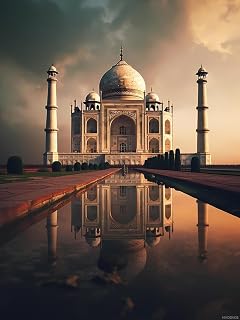 HMDIIMGE Diamond Painting Kits The Taj Mahal Diamond Art Kits for Adults Famous Places of The World Painting Crafts Home Wall Decor DIY 5D Gem Art Perfect for Relaxation 12x16 inch