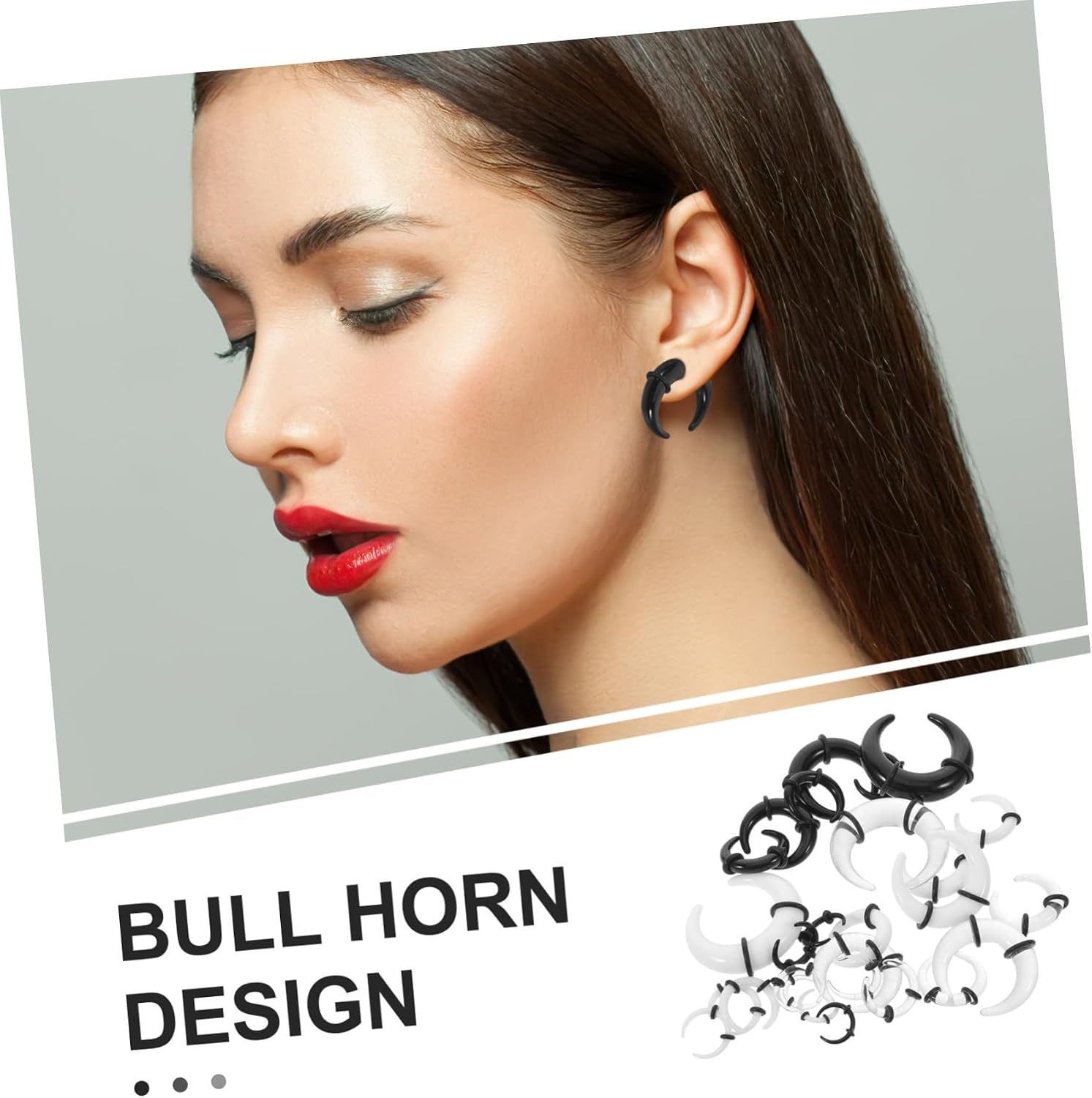 27pcs Septum Stretching Ring Tapers C Shape Acrylic for Women Men