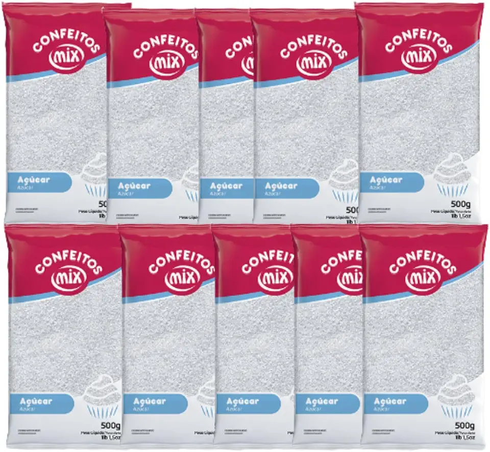 10 Açúcar Colorido Algodão Doce Bolo Cupcake Confeitaria (Incolor)