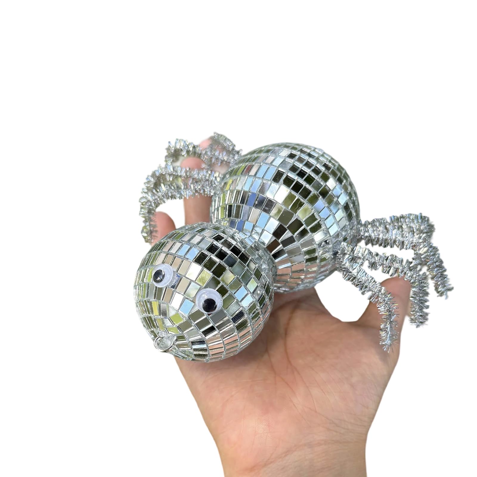 Woedpez Spiders Ornament with Mirrored Detailing Party Decoration for Ceiling Hanging or Table Arrangements Festival Fireplaces Mantels Decoration