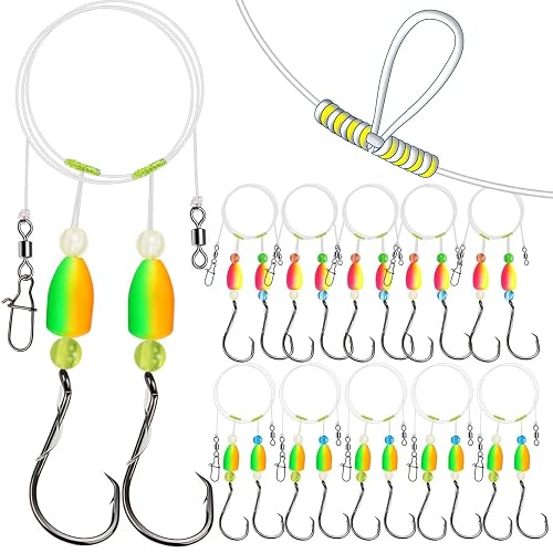 Dovesun 10PCS/4PCS Pompano Rigs for Surf Fishing Saltwater Fishing Rigs