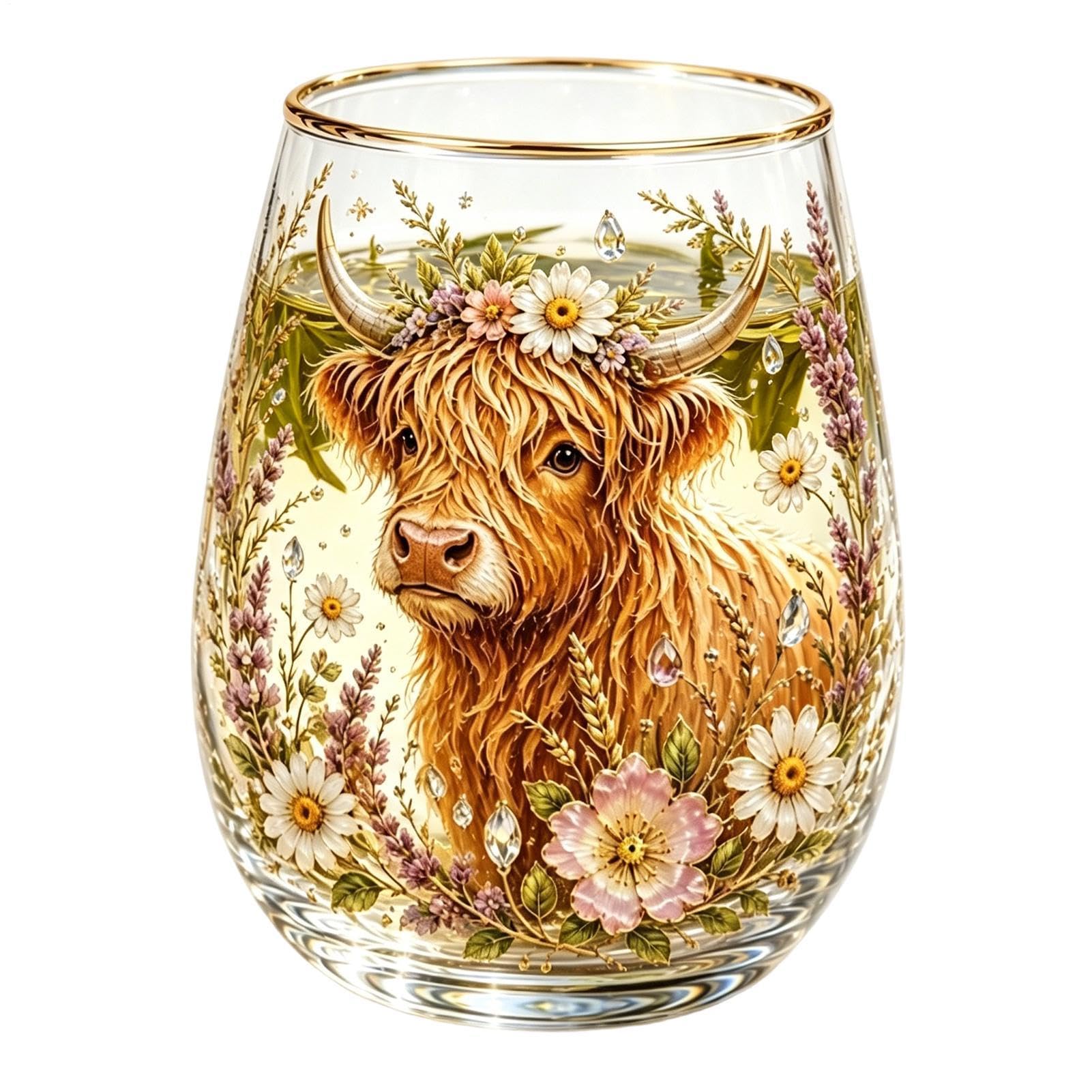 Taza de vidrio de vaca duradera dile adiós a los vasos sosos