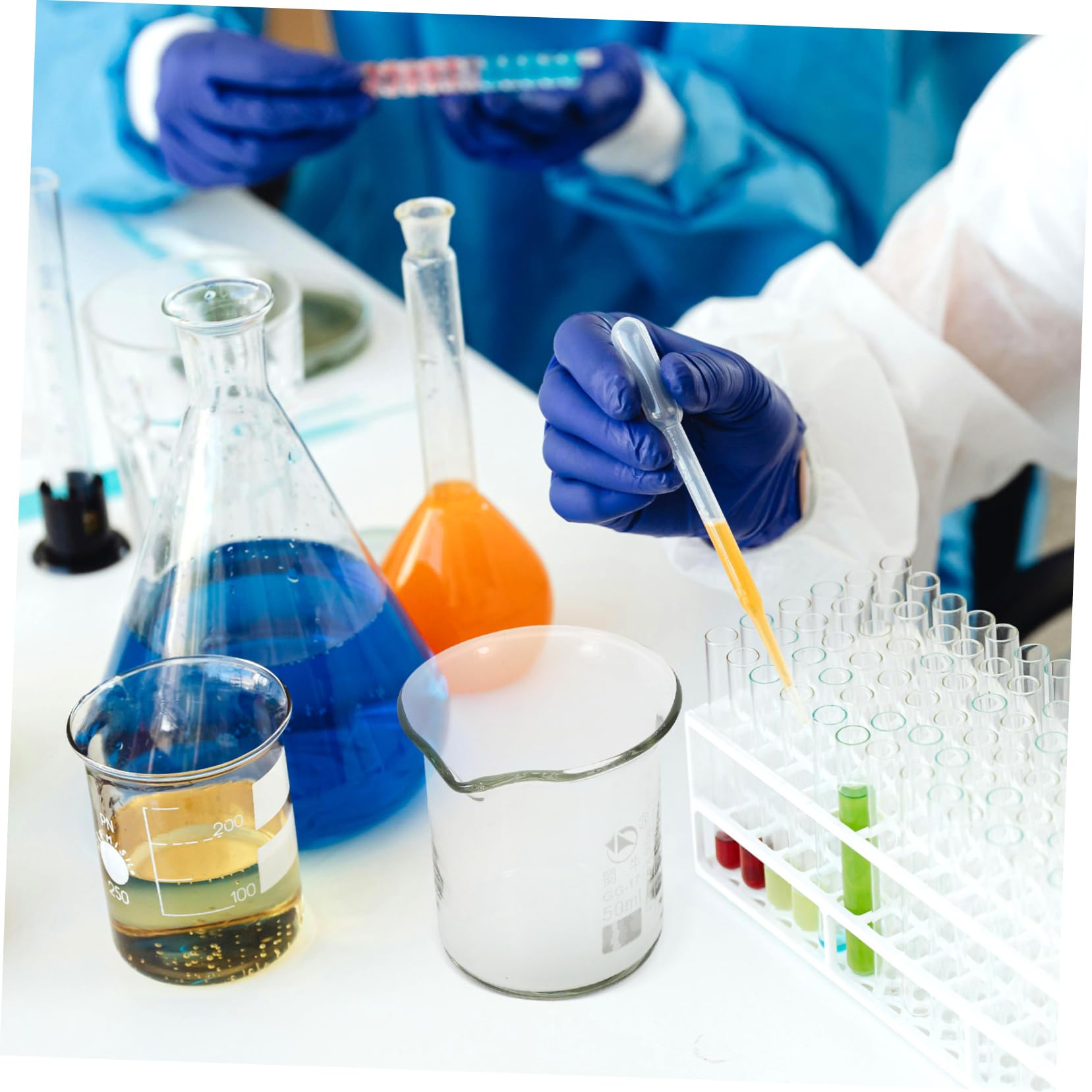 ROMISBABA 1 Set Glass Measuring Cylinder Scientific Beaker Conical Bottle Graduated Measuring Cup