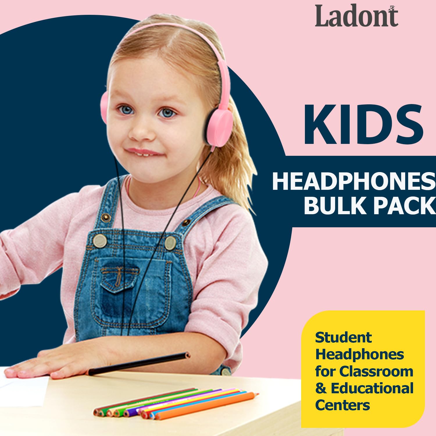 Cuffie per bambini, confezione da 16 pezzi, per scuola, classe, studenti, set di cuffie perfette per bambini, adolescenti, ragazzi e ragazze (8 colori misti)