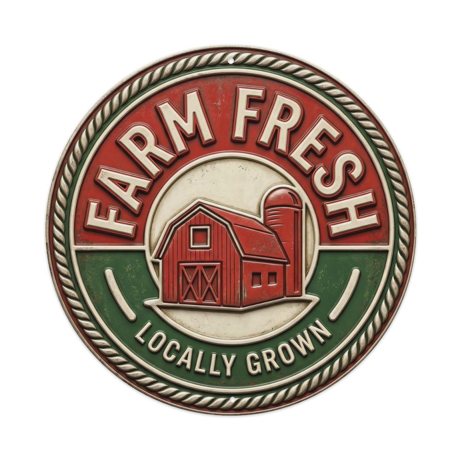 Farm Fresh Nostalgic Bedroom Accessory Retro Slogans Metal Tin Sign