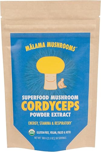 Miniatura 9 de Polvo de extracto de 8 hongos por Malama, mezcla orgánica de hongos corporales con melena de león, reishi, cordyceps, chaga, cola de pavo