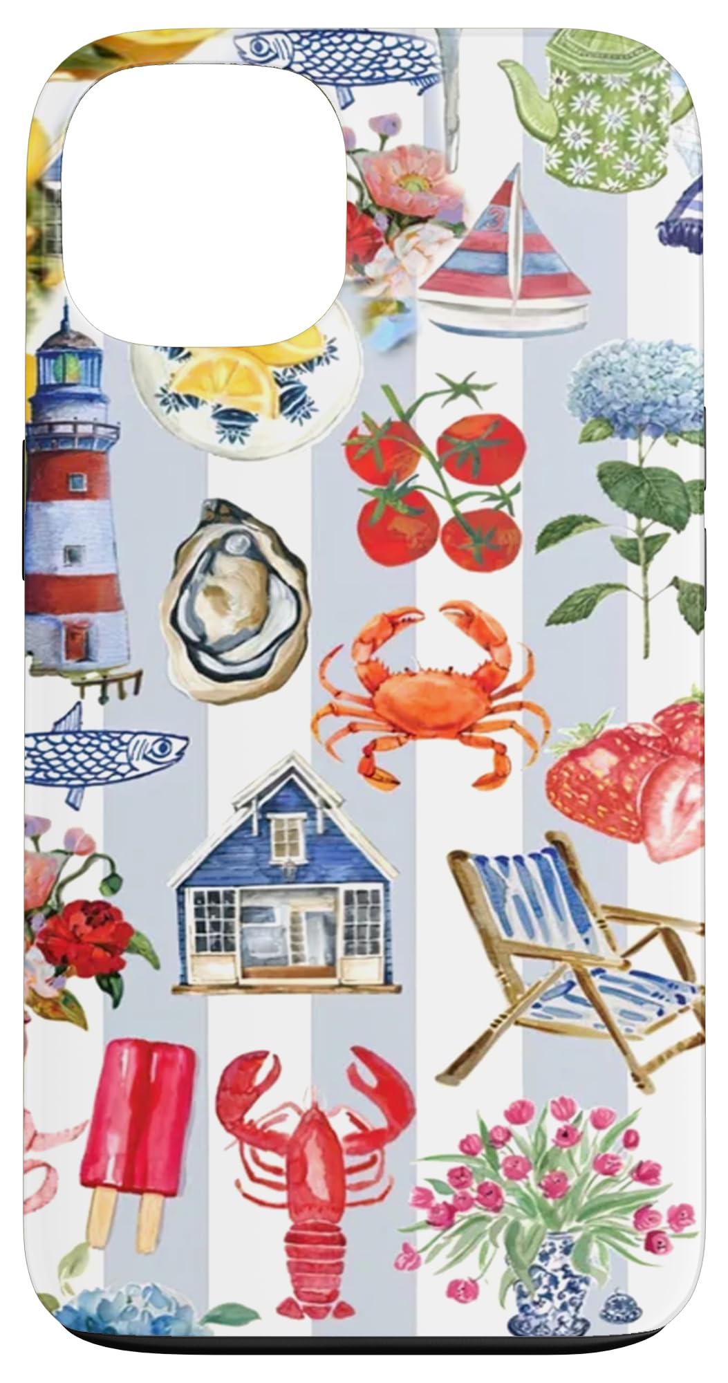 Coastal Summer Cottage Aesthetic - New England Beach House Case for iPhone 13