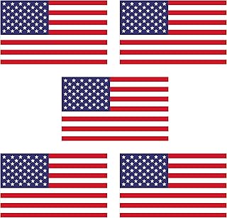American Flag Decal 5pcs USA Flag Decal Sticker Car Stickers for Cars/Trucks - Support US Military (5 X 3 Inch