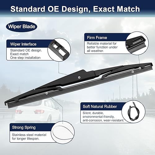 Miniatura 5 de X AUTOHAUX Juego de brazos de limpiaparabrisas trasero para Mazda CX-5 2010-2015 para Mazda CX-7 2006-2012 para Mazda CX-9 2007-2022