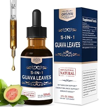 Herbal Liquid Drops, Natural Guava Leaves Extract for Metabolism Support, Energy Balance Support & Immunity Boost. 4oz