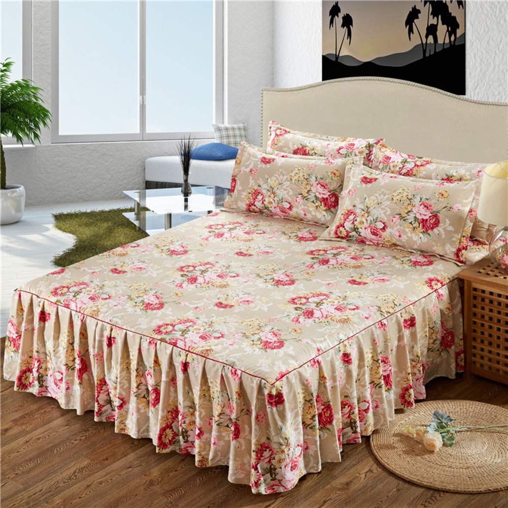 Couvre-lit princesse en dentelle jupe de lit finitions haut de gamme 150x200cm