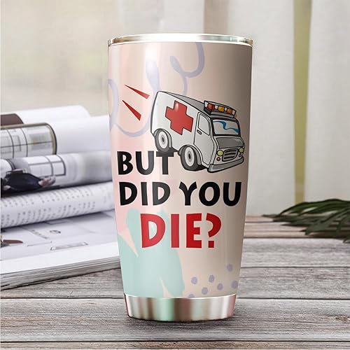 Miniatura 2 de Vaso paramédico de acero inoxidable de 20 onzas con tapa, divertido regalo EMS para cumpleaños, Navidad, regalos de semana EMS para paramédicos EMT,