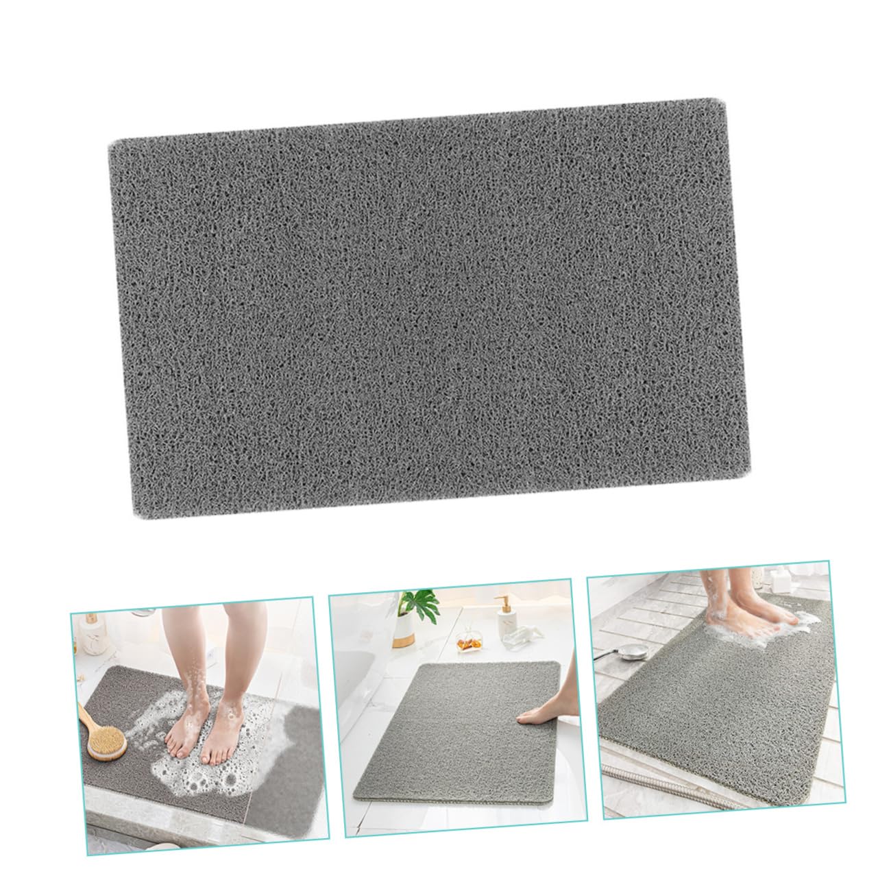 PRETYZOOM Alfombra Diseño Lavable a Baño de Antideslizante de PVC Máquina Simple para Ducha Baño Interior