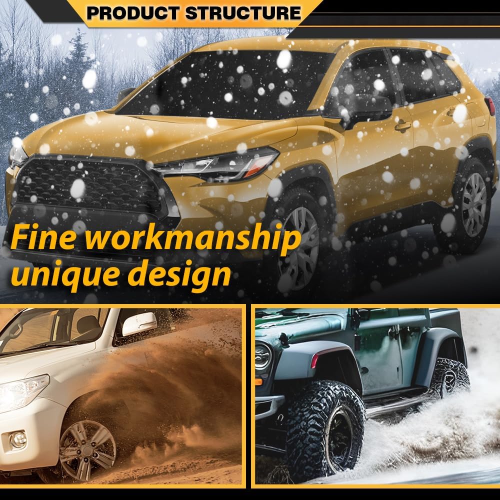 Fender Flare Pair Front Left & Right Compatible with Toyota Corolla Cross (submodel: L, LE, XLE) 2022-2023 756010A040, 756020A040, TO1291125, TO1290125