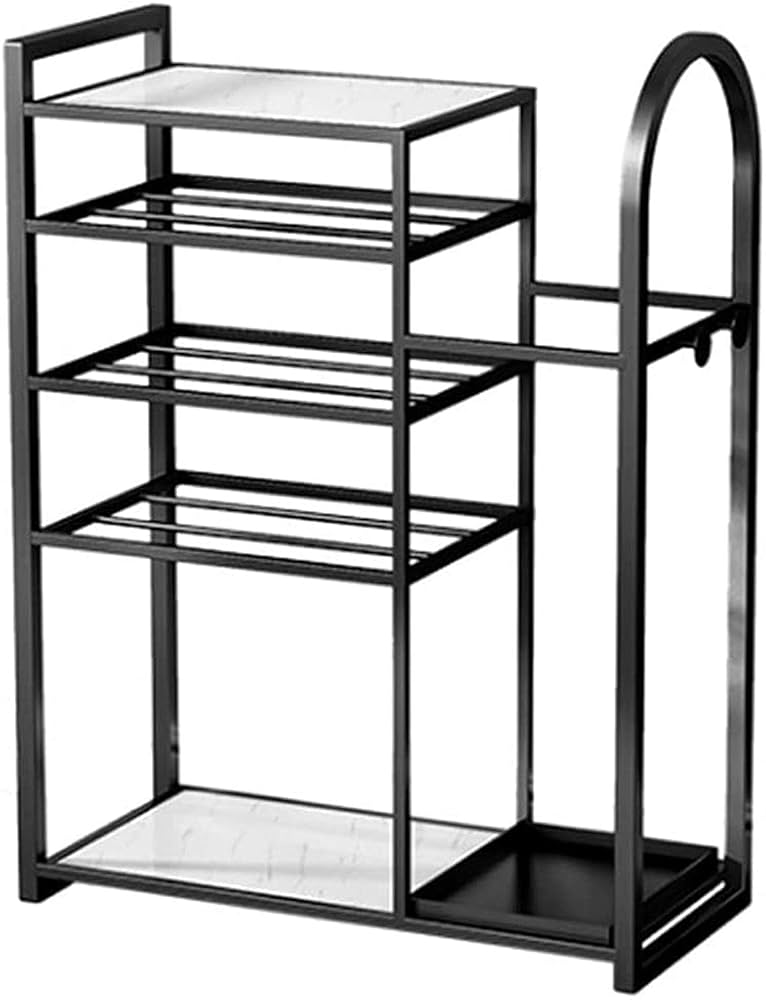 シューズラック3段斜面 下駄箱 靴箱 靴置き 靴収納ラック 傘掛けフック付き シューズラック3段斜面 下駄箱 靴箱 靴置き 靴収納ラック 傘掛け