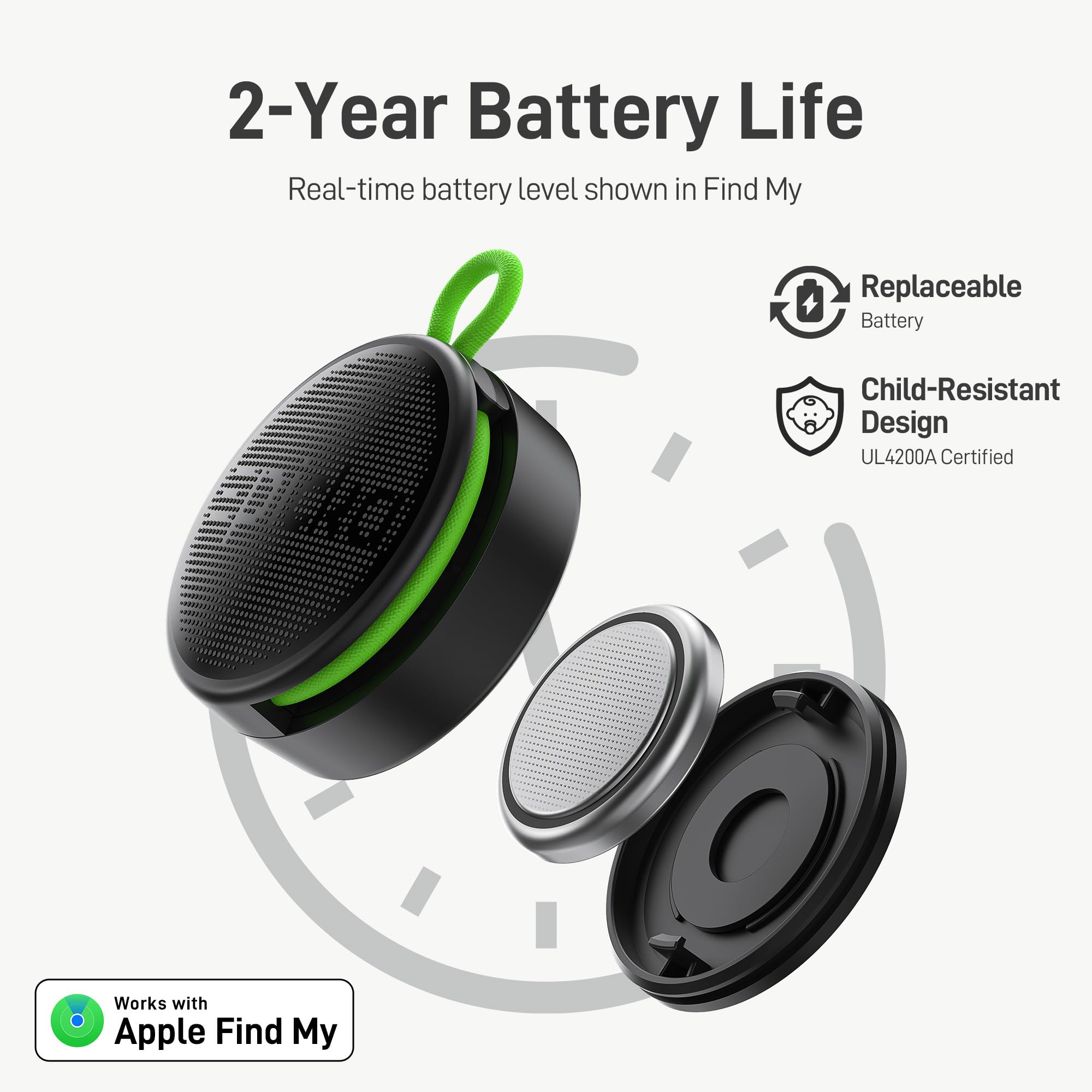 Epicka Smart Tracker 4 Pack, Schlüsselfinder KeyFinder Kompatibel mit Apple Wo ist? APP (Nur iOS), Schlüsselfinder für Gepäck/Taschen/Brieftasche, IP67 Wasserdicht