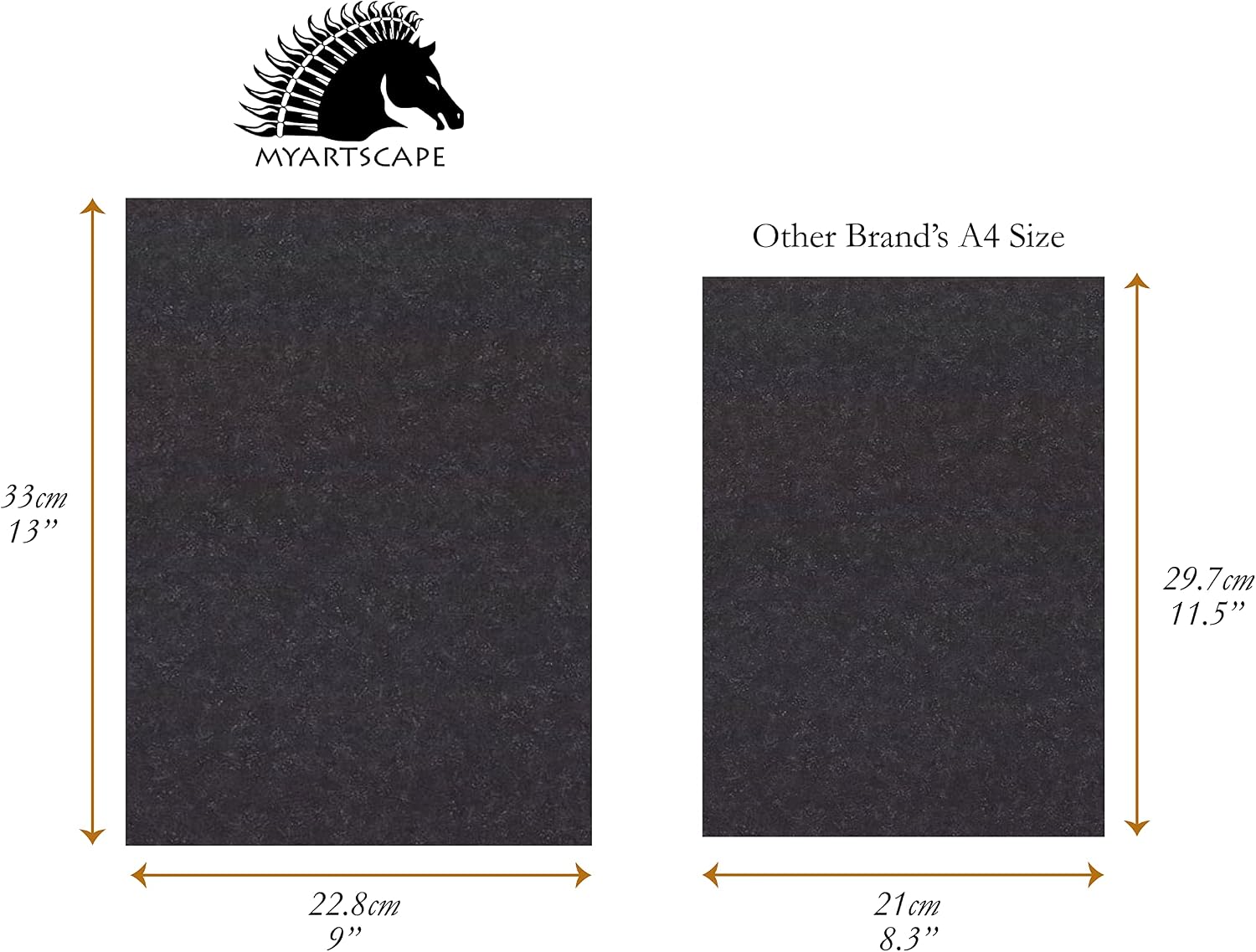 MyArtscape Graphite Transfer Paper - 9" x 13" - 25 Sheets - Waxed Carbon Paper for Tracing (Black)