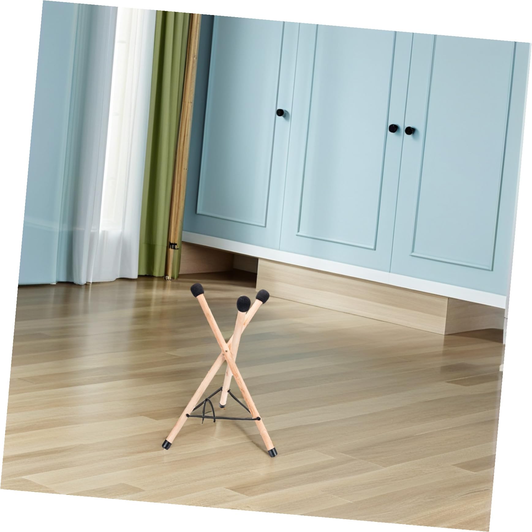 Supporto per Tamburo a Lingua in Legno, Cavalletto Professionale | Treppiede Pieghevole Corda Regolabile, per Esposizione e Appoggio dello Strumento
