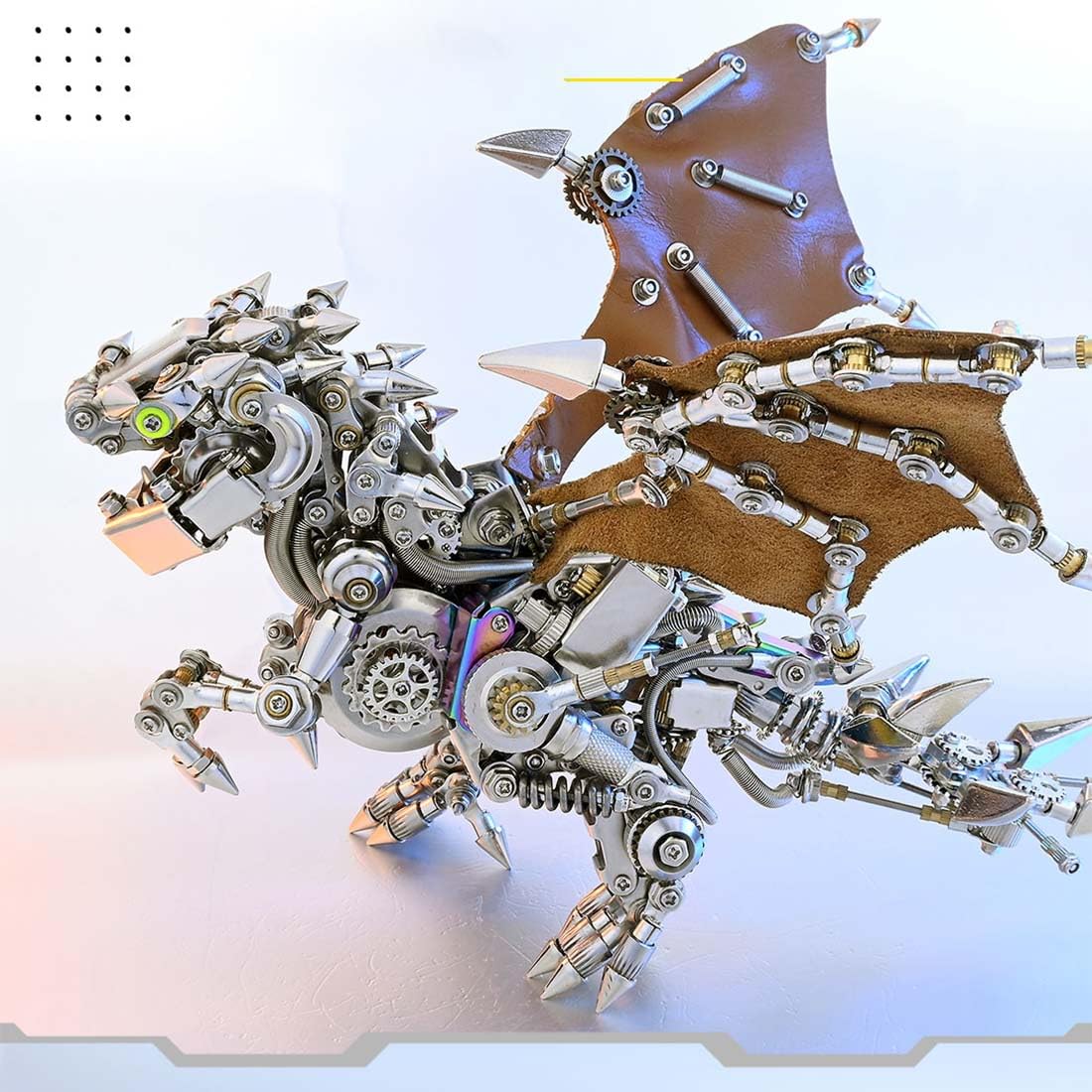 Metalowe puzzle 3D dla dorosłych, mechaniczny dinozaur, metalowy model, zestawy do zbudowania z narzędziami, steampunk, zwierzę, smok, loong, rękodzieło, Boże Narodzenie, dekoracja domu