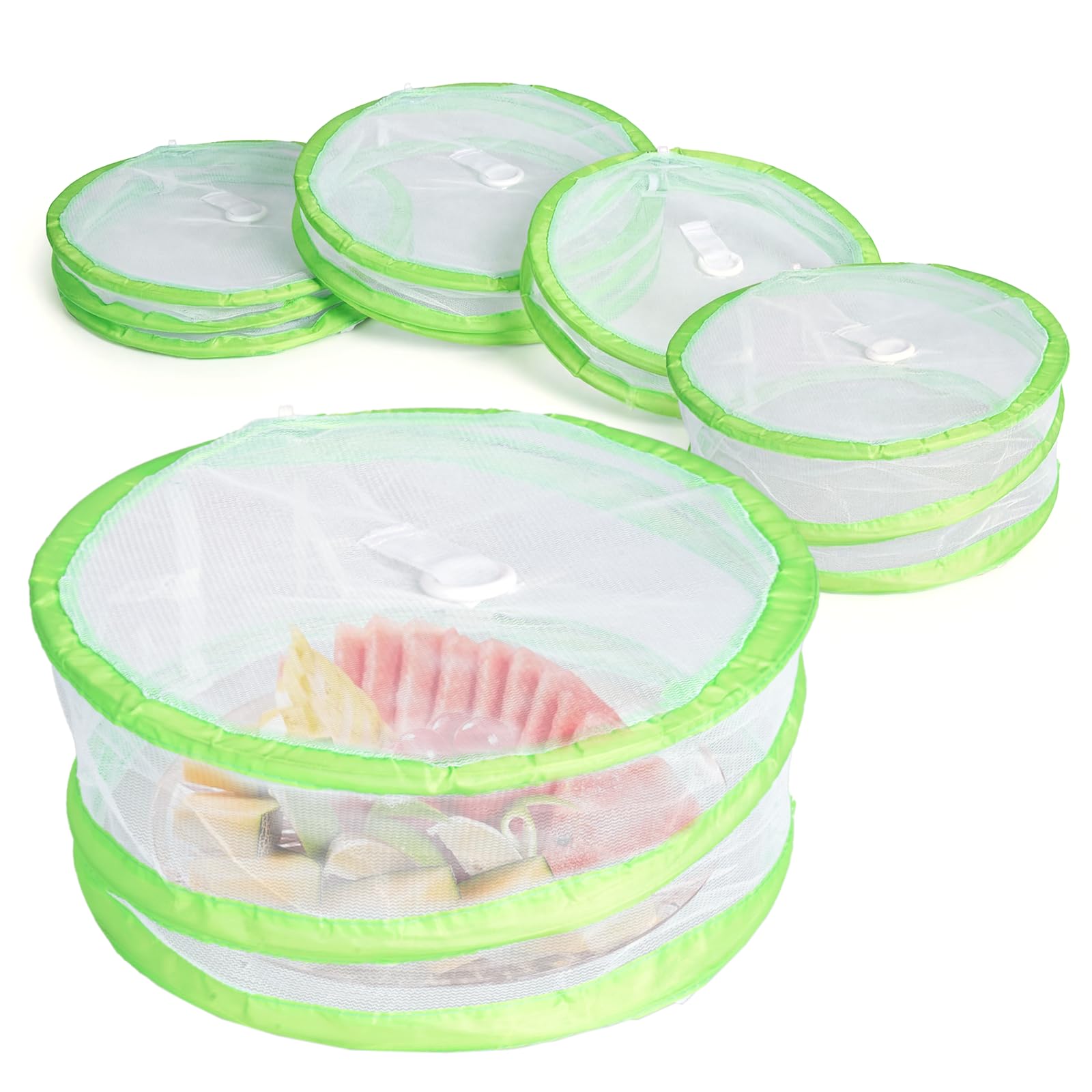 5 Pcs Pop Up Food Covers Tent Reusable and Foldable Mesh Screen Net Protectors for Outdoors Picnics Parties Kitchen Mesh Food Cover to Keep Out Flies Mosquitoes