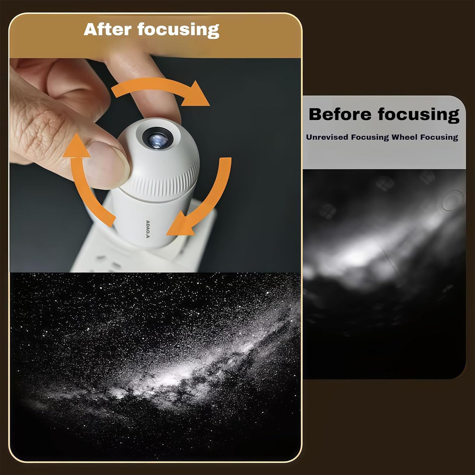 2026 New 2-in-1 Galaxy Projector Night Light with Multiple Projection Films, 2-in-1 USB Night Light & Galaxy Projector for Bedroom, Warm and Soft Lights (White-5 Projection Films) — view 7