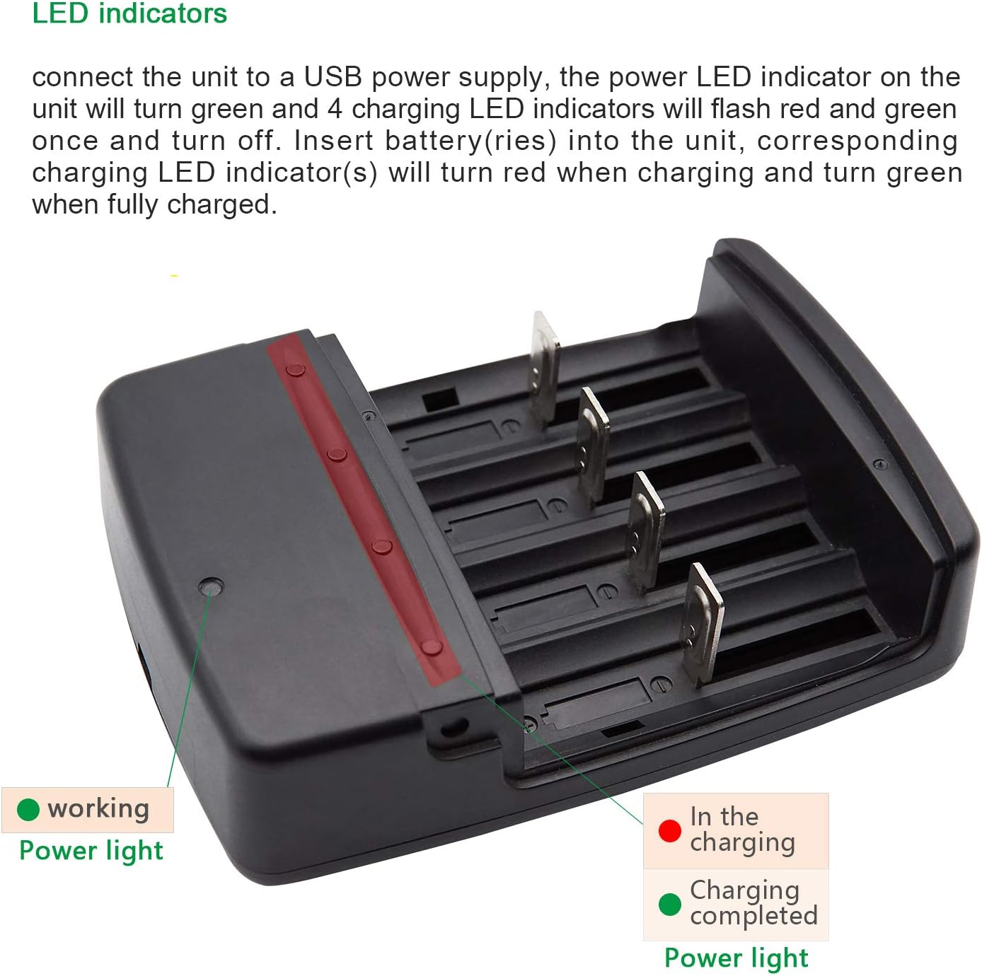 Ultracell USB Universal Smart Battery Charger for 14500 3.2V AA 700mAh LiFePO4 Batteries
