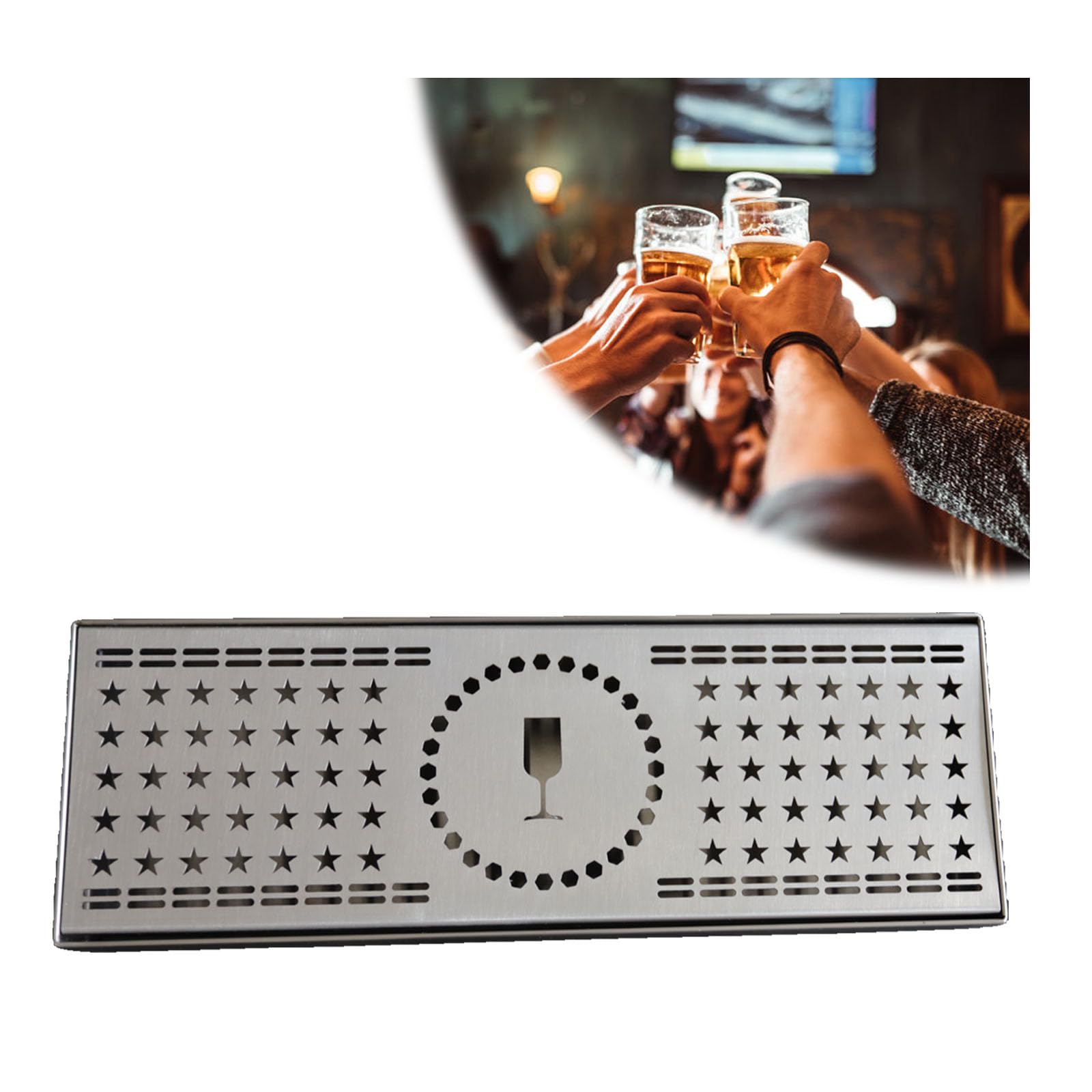 XFDZQQG Beer Tower Drip Pan for Home Bar Clubs Cafes,Kegerator Accessories Beer Tap Drip Tray,Surface Mount Drip Tray Stainless Steel No Drain,700 * 180 * 30mm