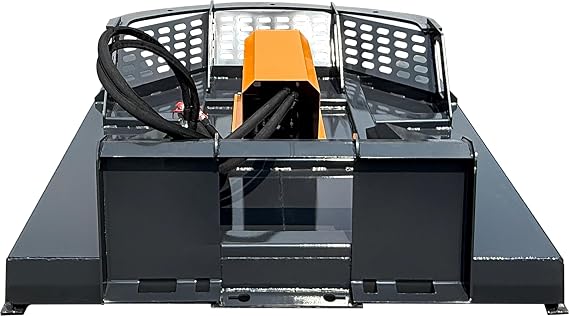 Lawn Mower 66 Brush Hog Brush Cutter Skid Steer Attachments with 3 Blades, Open Front Deck, for Farm Landscaping Gardin, fit for Bobcat for Cat for John Deere, US Stock