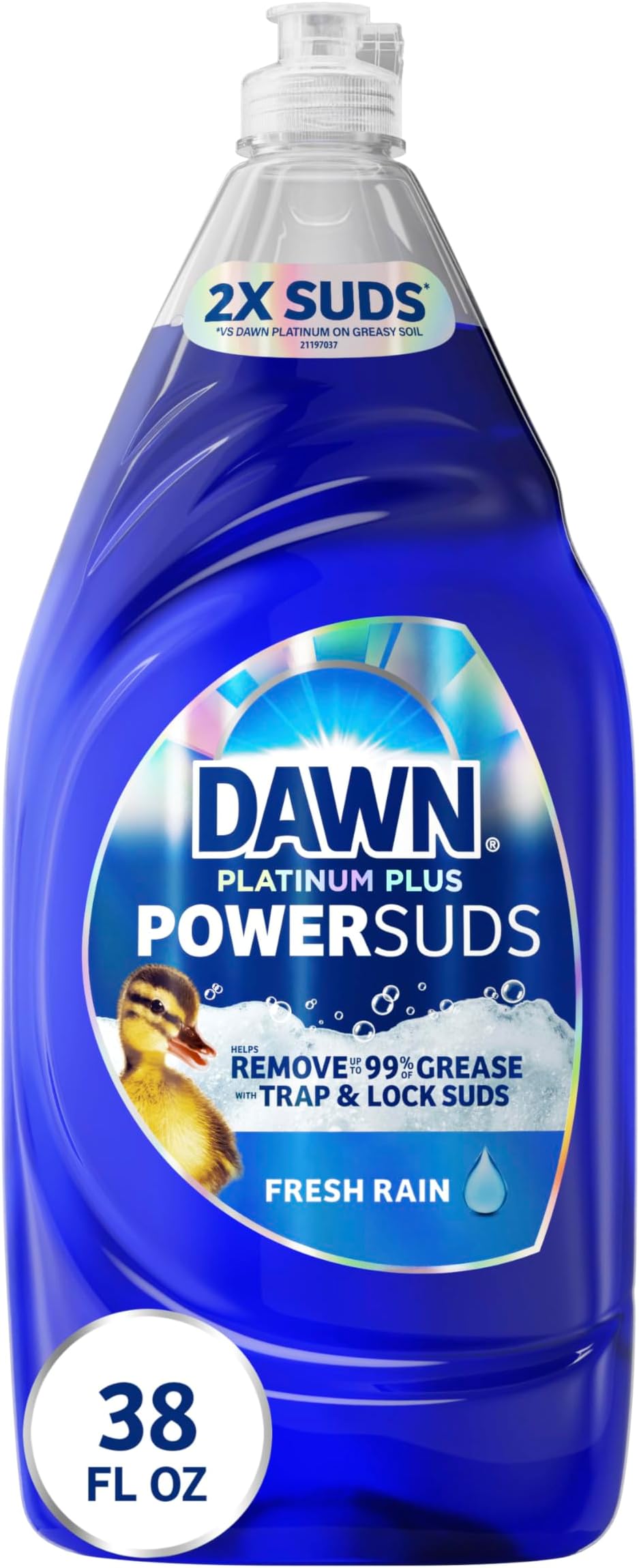Platinum Plus PowerSuds Liquid Dish Soap, 38 oz. Bottle
