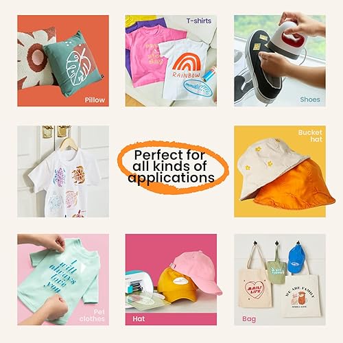 Miniatura 5 de Vinilo de transferencia de calor HTV  Vinilo 3D de 12 pulgadas x 3 pies para planchar para camisetas para todas las máquinas cortadoras y prensas de