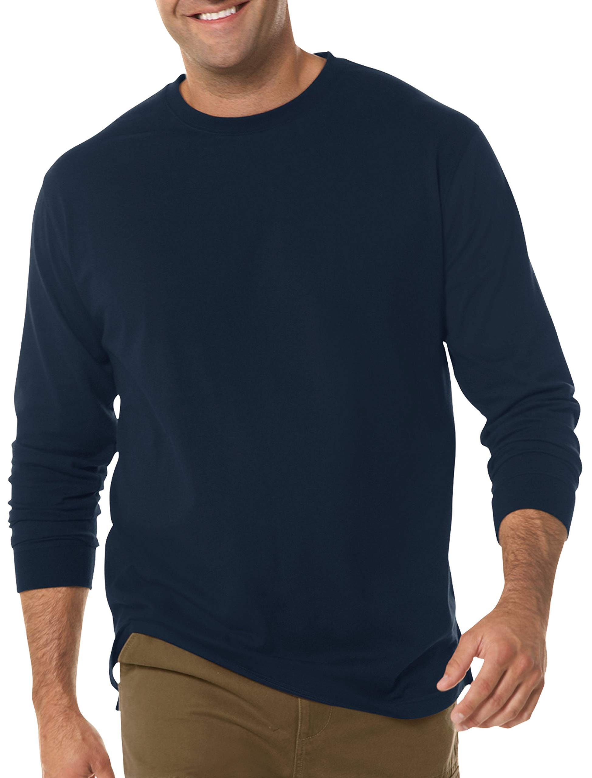 Harbor Bay by DXL Men's Big and Tall Sweat Resistant Long-Sleeve T-Shirt