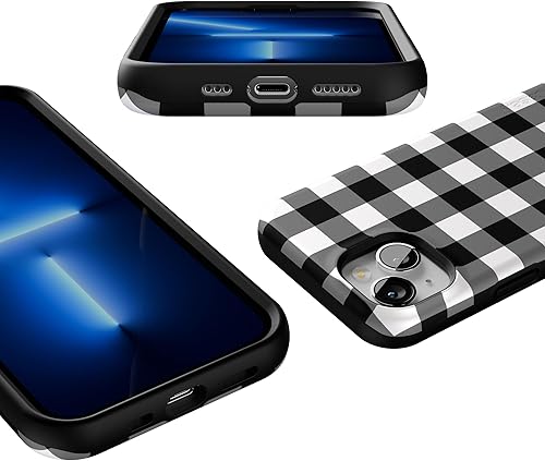 Vista 1183 de Casely Funda para iPhone 13 Compatible con MagSafe Color Splash de medianoche Funda retro abstracta Color de medianoche Splash Abstracto