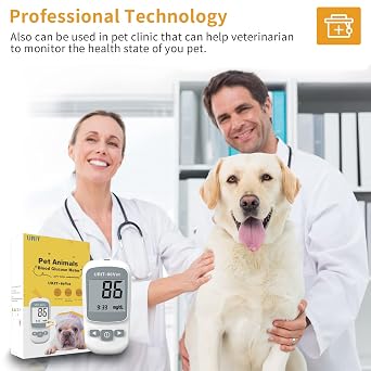 Pet Glucose Meter with 50 Test Strips(URIT-80Vet)
