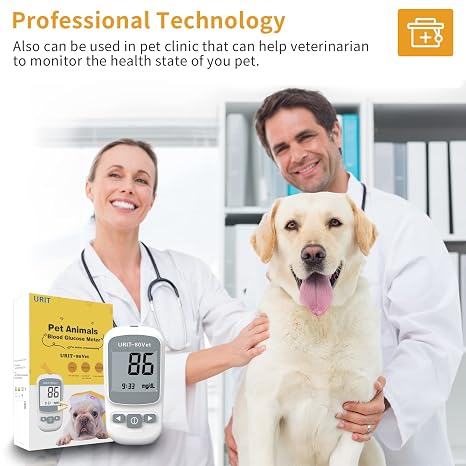 Pet Glucose Meter with 50 Test Strips(URIT-80Vet)