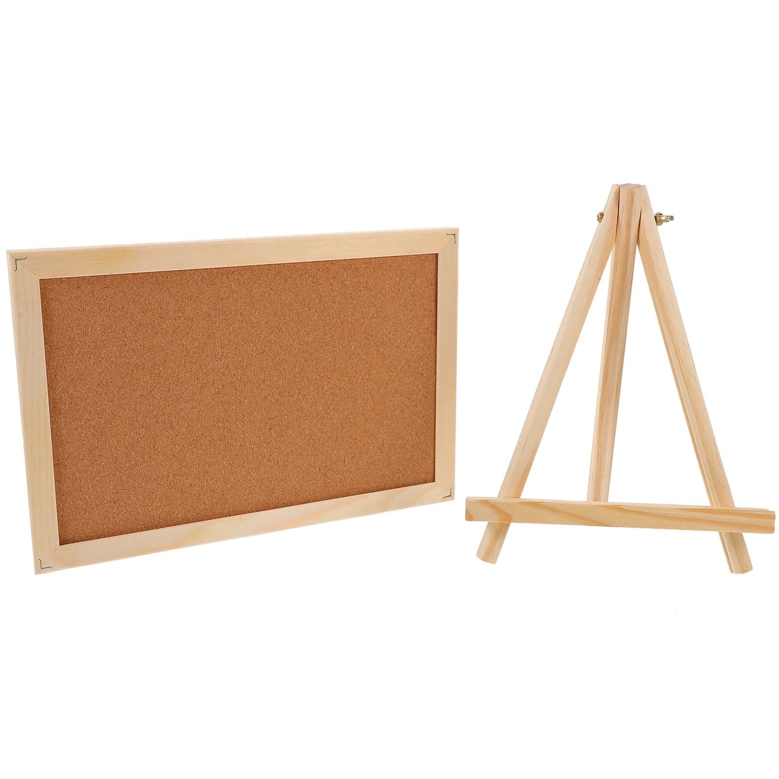 1 Tavola Con Cavalletto Per Ufficio | Espositore da cavalletto in legno Bacheca in sughero con cornice Treppiede in legno Bacheca in sughero Bacheca piccola
