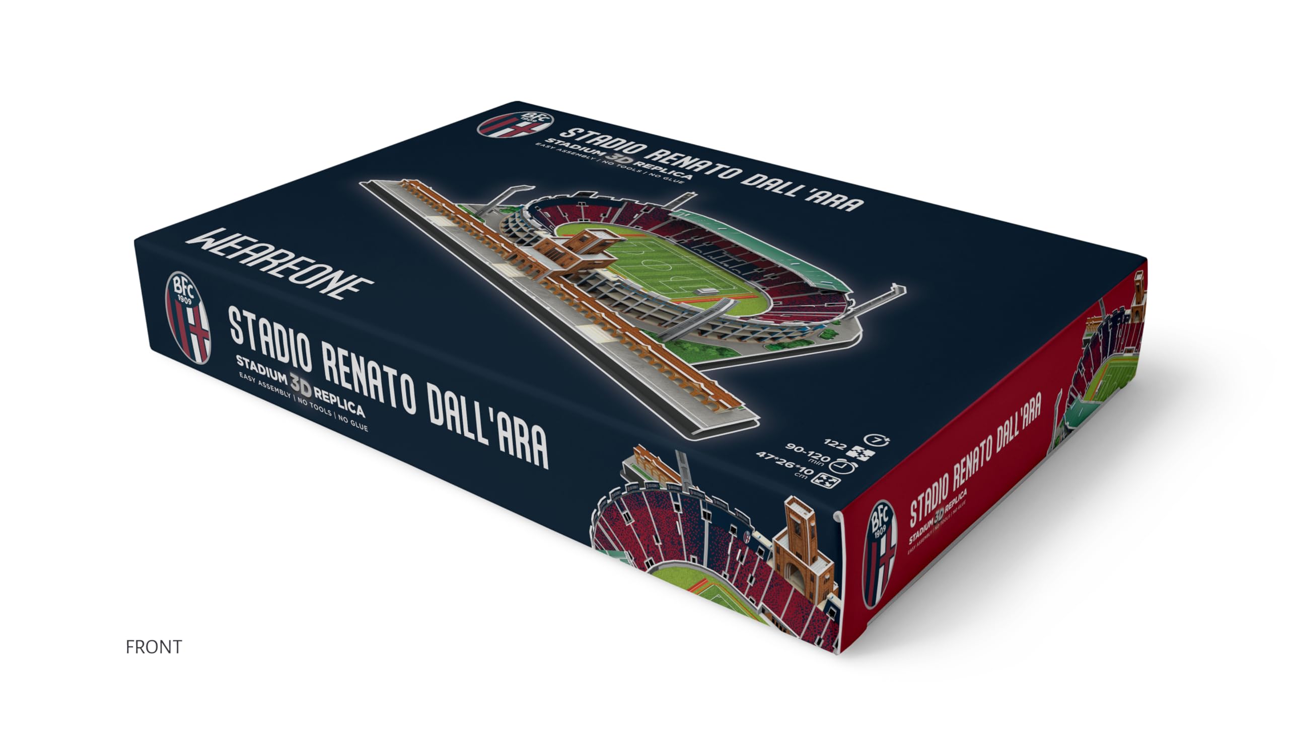 Pro-Lion Puzzle 3D dello stadio Renato Dall'Ara - 112 pezzi | Sede del Bologna Football Club | Serie A FC Regali calcistici per bambini dai 7 anni in su