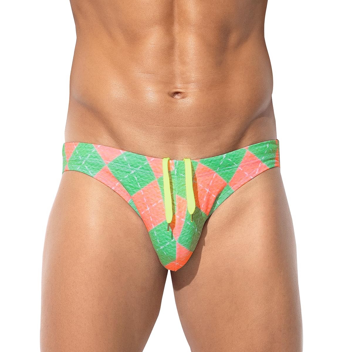 Arjen Kroos Men's Sexy Swim Briefs Printed Swimsuit Beach Swimwear Bikini Sport with Drawstring