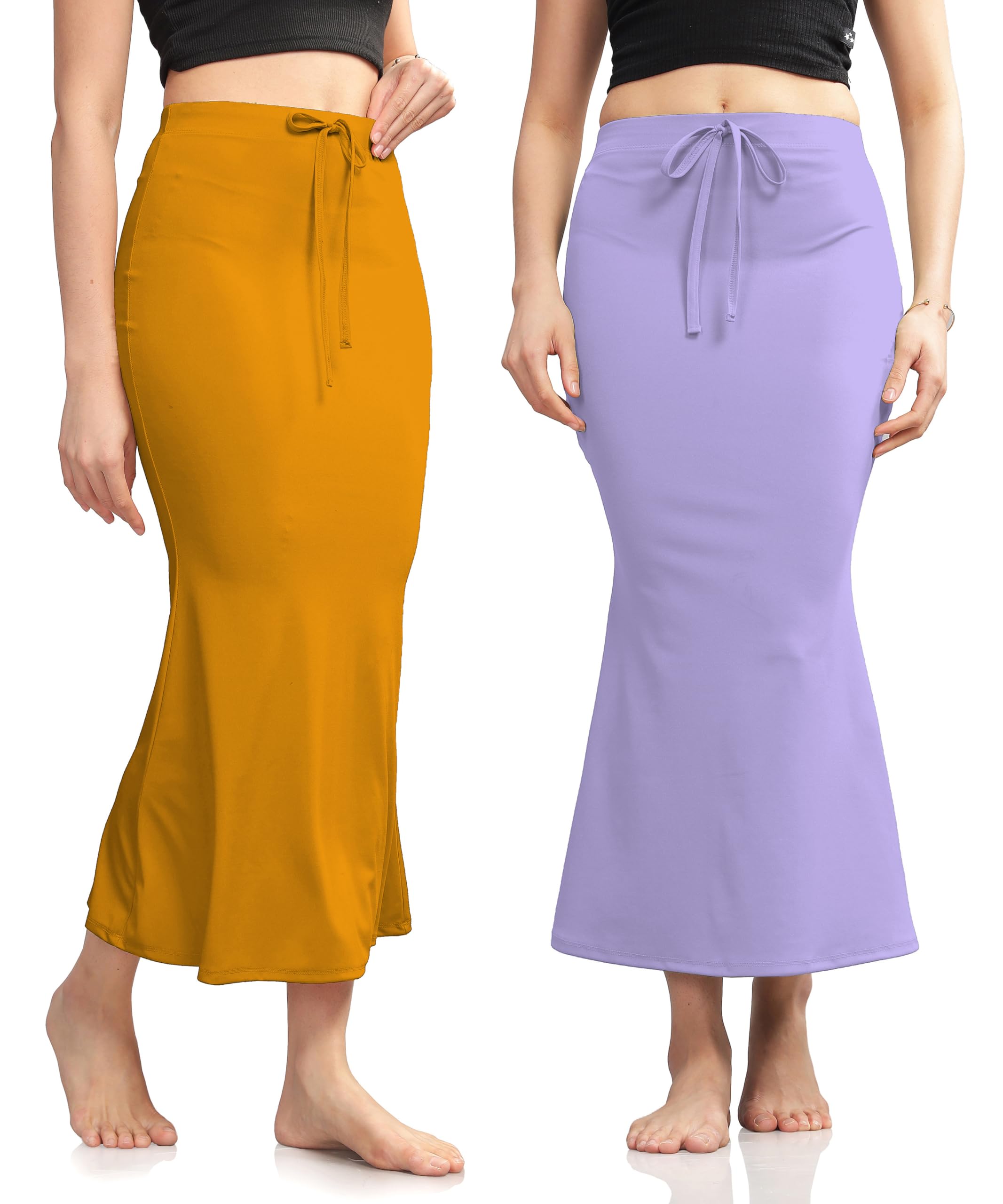 Combo Soft Lycra Blended Saree Shapewear for Women/Fishcut Fit Petticoat Saree Silhouette Shape Wear Dress for Saree-2-image-23