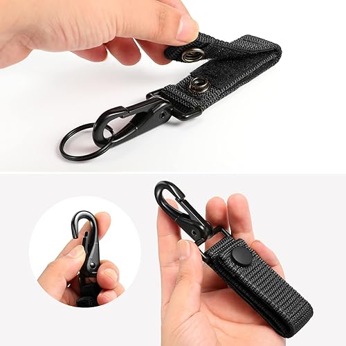 Miniatura 4 de Llavero con clip para cinturón resistente con broche de metal y correa Molle de nailon