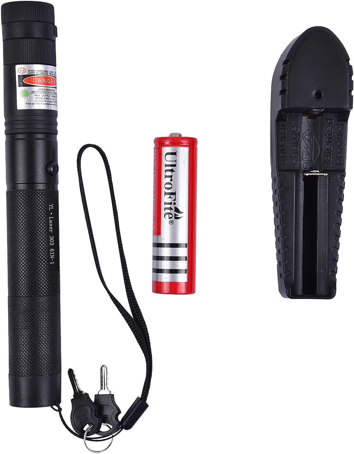 M V TRADING COMPANY Green Laser Pointer Pen Beam Light W/Rechargeable Battery Charger - Multicolor Kids Toy