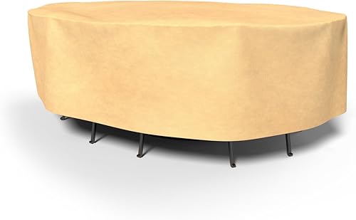 Budge P5A17SF1 - Juego de mesa y sillas ovaladas para todas las estaciones, ligera, resistente a los rayos UV, extragrande, 30 pulgadas de alto x disponible en Yaxa Peru