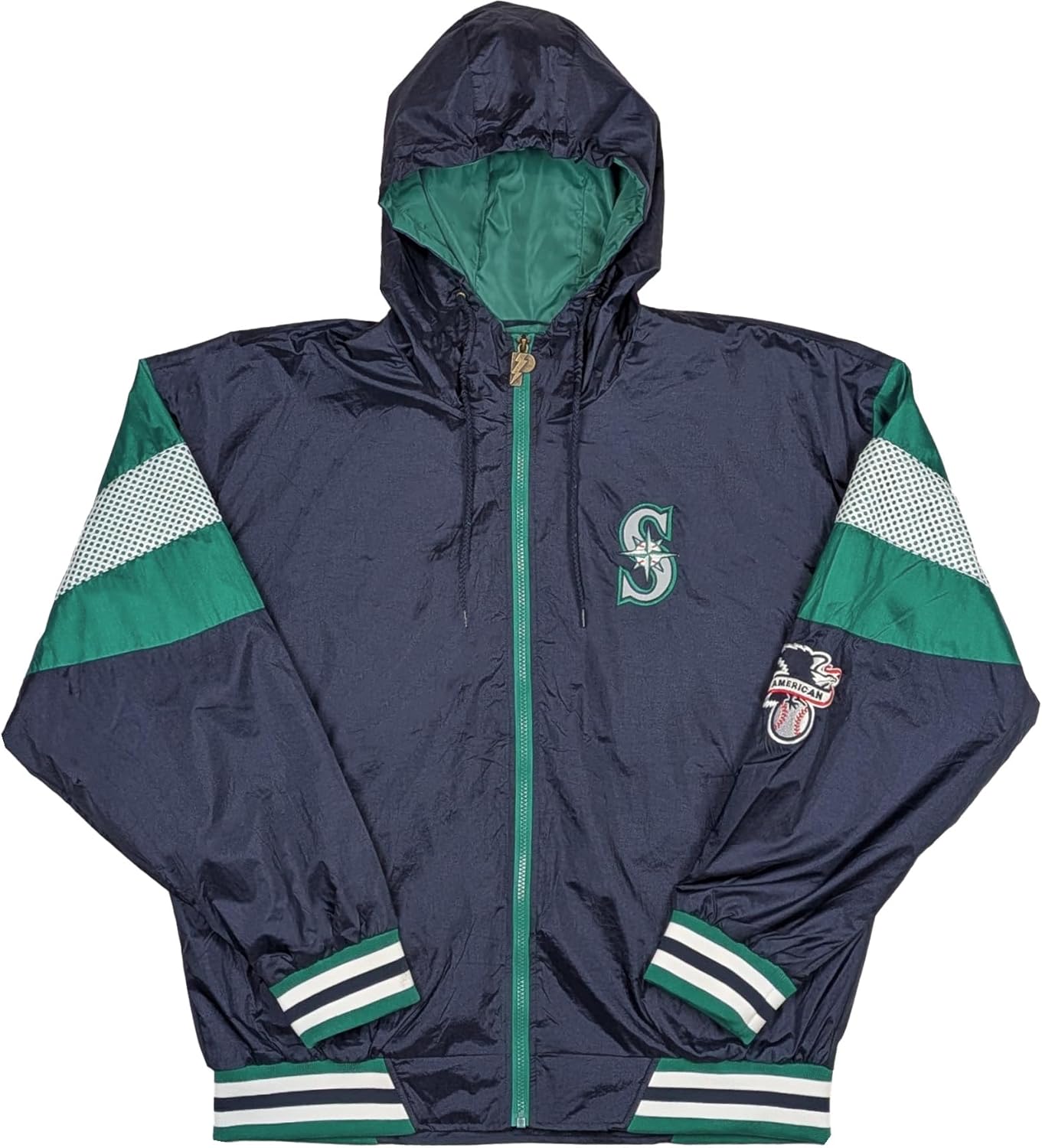 G-III Sports Seattle Mariners Pro Player Legacy Lightweight Full-Zip Hooded Jacket