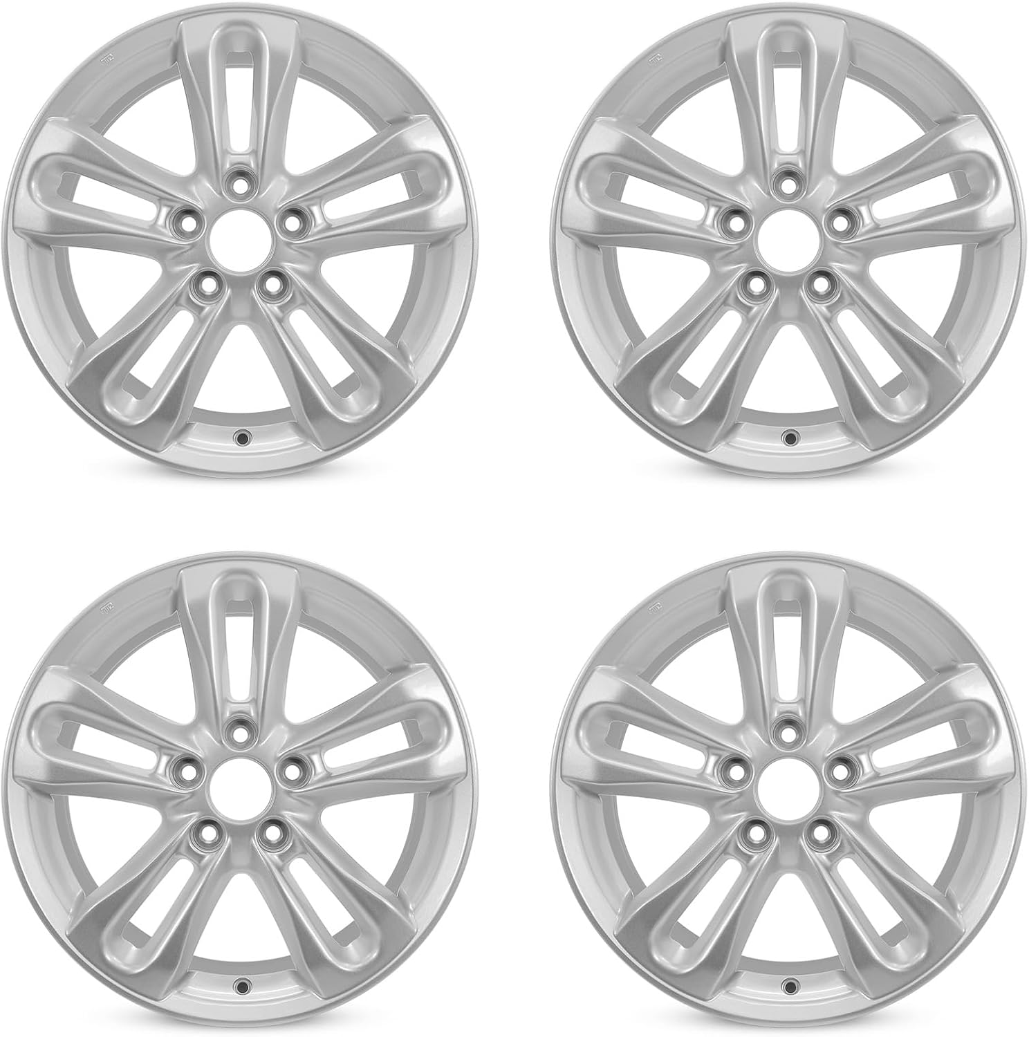 New Set of 4 17" 17x7 Inch Alloy Wheel for 2006-2008 Honda Civic | OEM Design Replacement Rim | Silver Finish | Direct Fit - OE Stock Specs | 63901 63901A