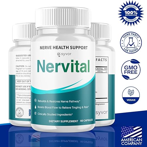 Miniatura 2 de Paquete de 2 cápsulas Nervitales, píldoras oficiales de suplemento nervioso con todos los ingredientes naturales, fórmula avanzada para una salud