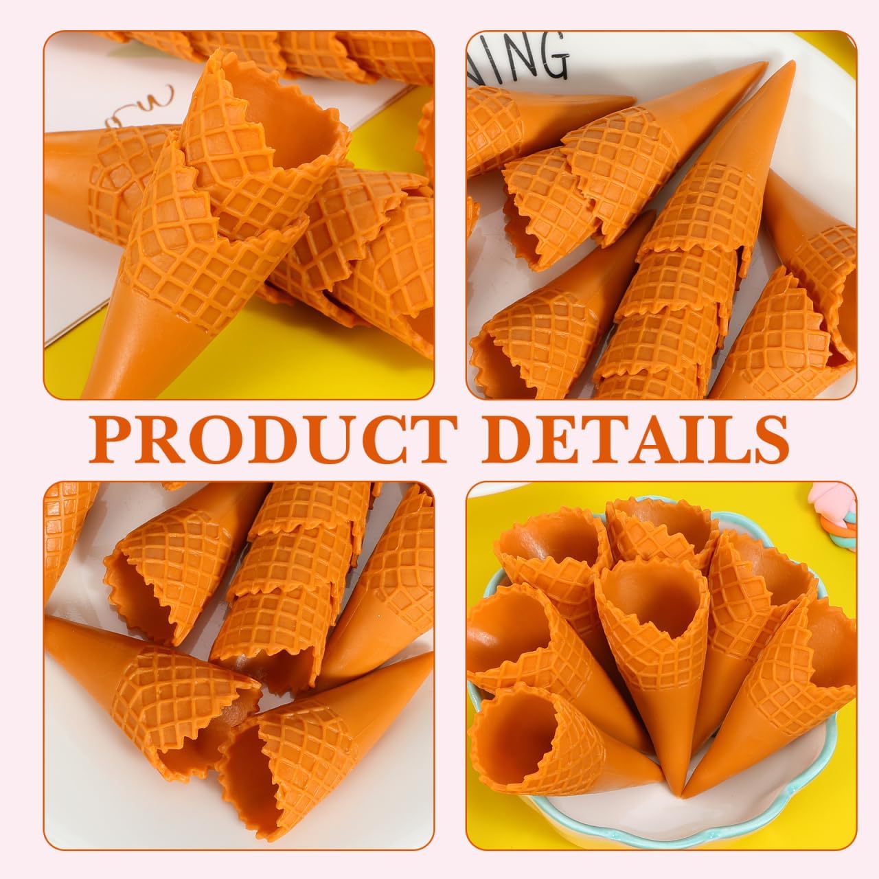 UPKOCH 15pcs Mini Artificial Ice Cream Cones Set - Realistic Play Food Toys for Kids, Beach & Sand Play, Ideal for Pretend Play and Ice Cream Cones Simulation