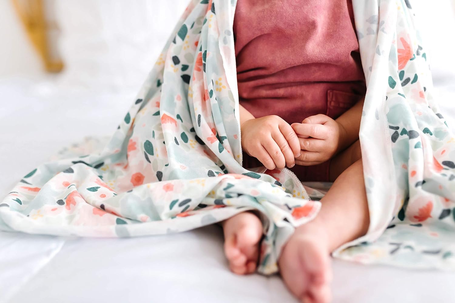 Copper Pearl Large Premium Knit Baby Swaddle Receiving Blanket Leilani