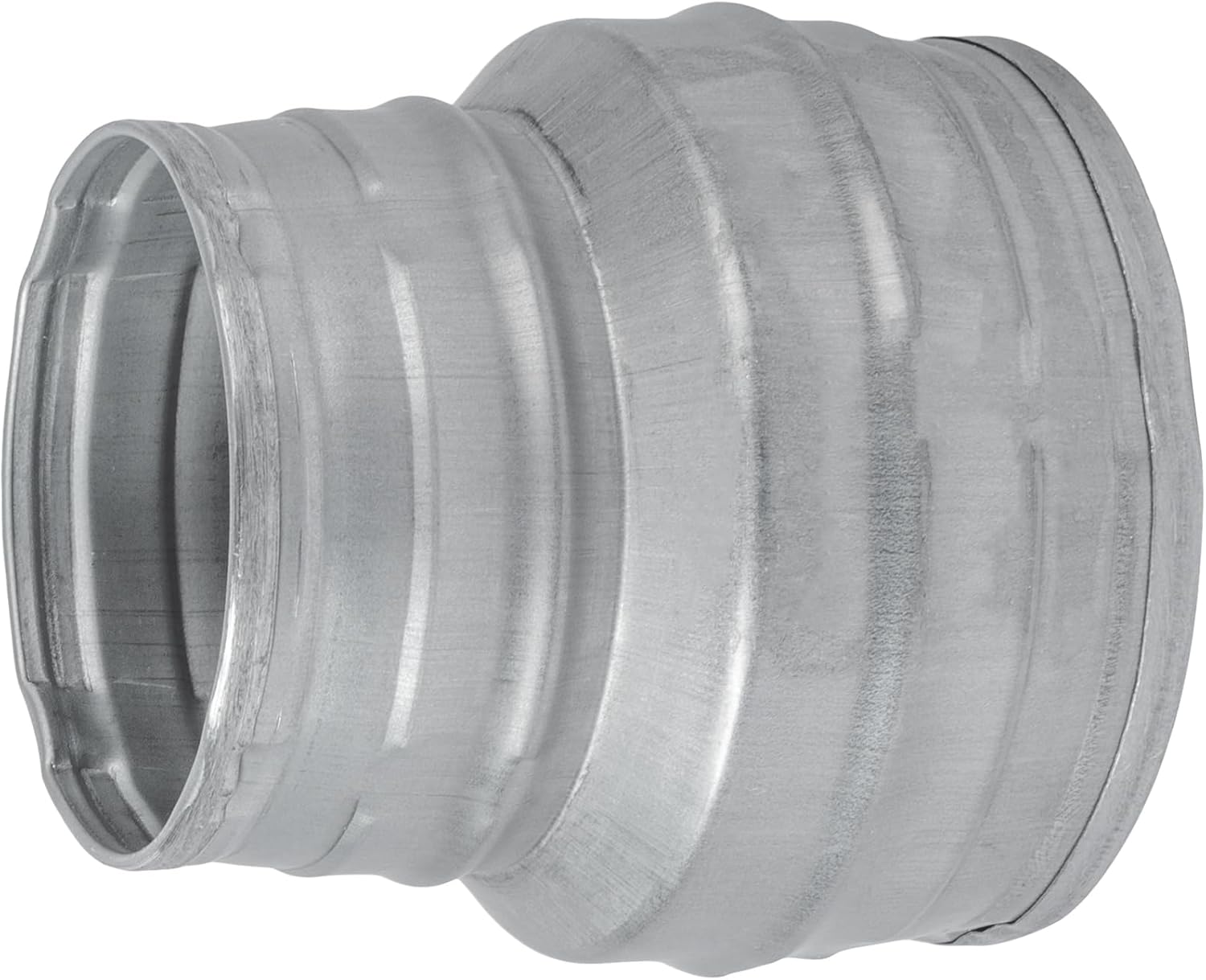 4" to 3" Inch Round Duct Reducer - Male Fit Galvanized Steel Pipe Increaser - Coupling for Round Duct Ventilation Systems - Heating & Cooling HVAC - Vent Pipe Adapter, Duct Connector